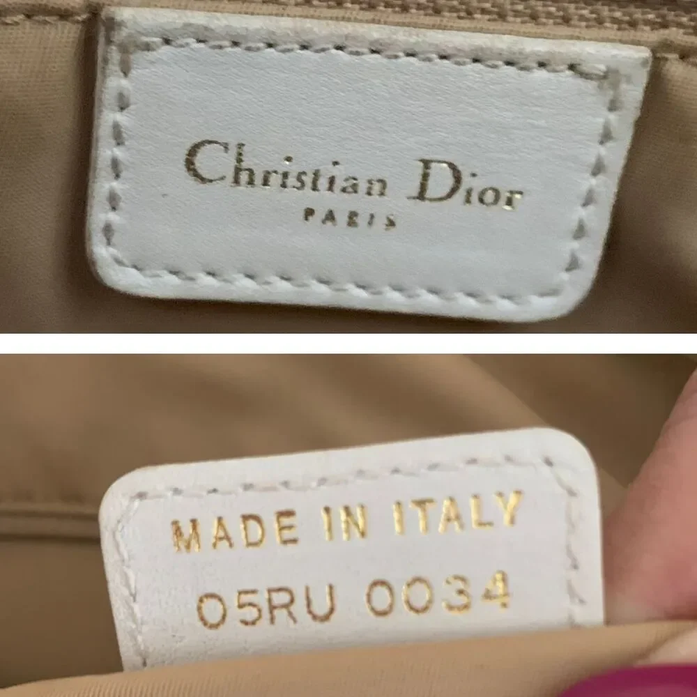 Christian Dior White and Gold Monogram Tote Bag Vintage - Picture 3 of 16